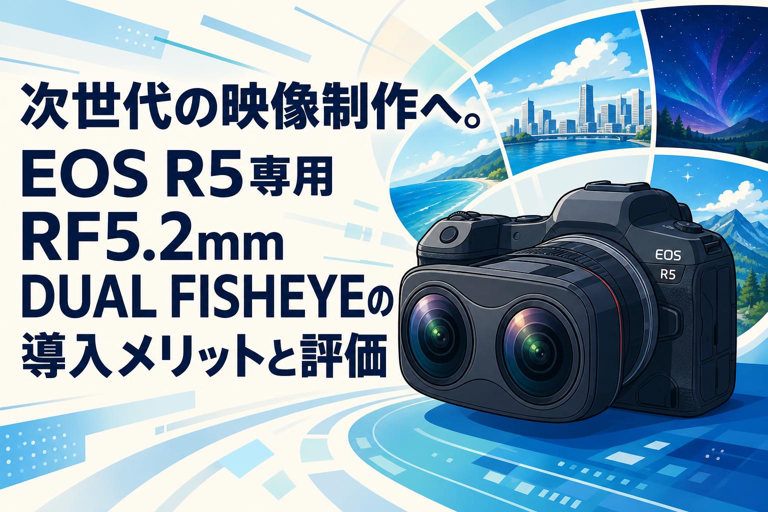 次世代の映像制作へ。EOS R5専用RF5.2mm DUAL FISHEYEの導入メリットと評価