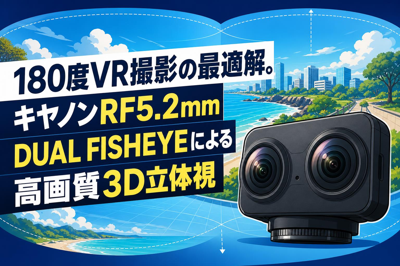 180度VR撮影の最適解。キャノンRF5.2mm DUAL FISHEYEによる高画質3D立体視
