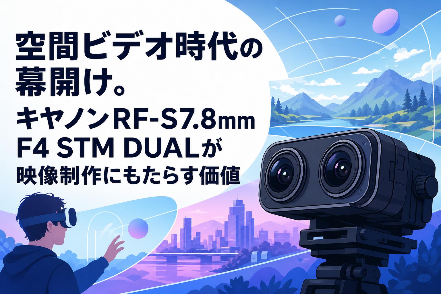 空間ビデオ時代の幕開け。キヤノンRF-S7.8mm F4 STM DUALが映像制作にもたらす価値