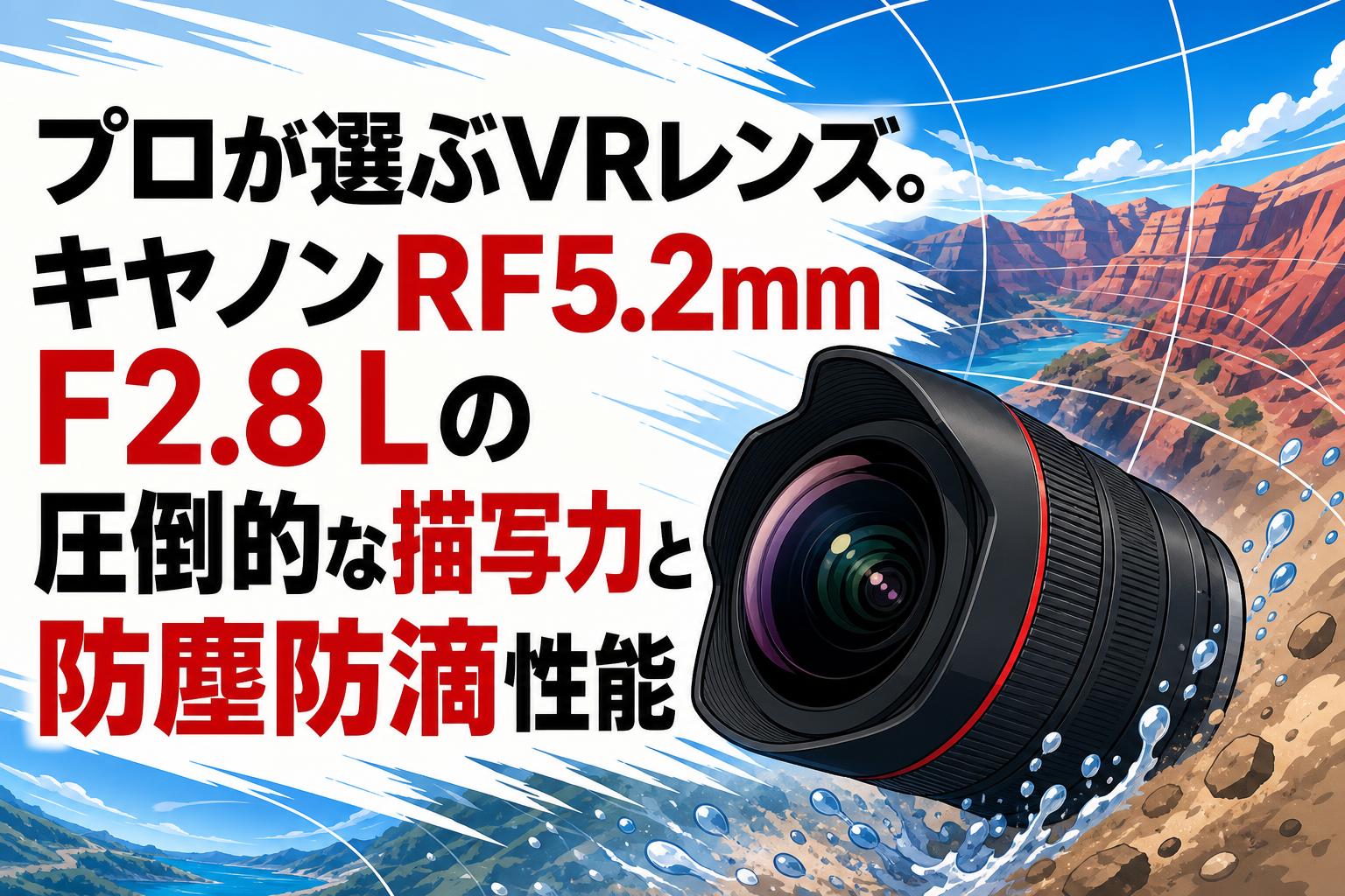 プロが選ぶVRレンズ。キヤノンRF5.2mm F2.8 Lの圧倒的な描写力と防塵防滴性能