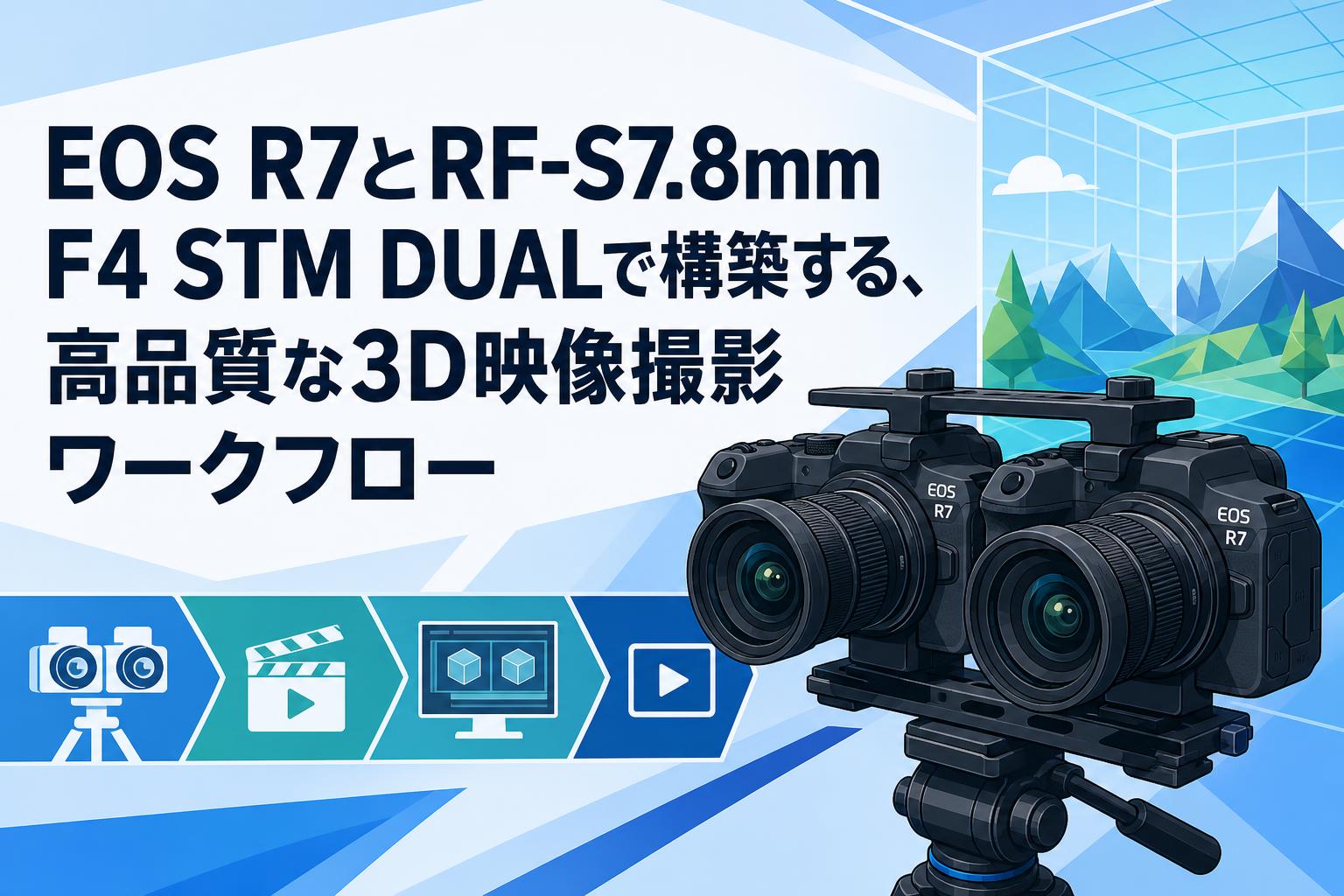 EOS R7とRF-S7.8mm F4 STM DUALで構築する、高品質な3D映像撮影ワークフロー