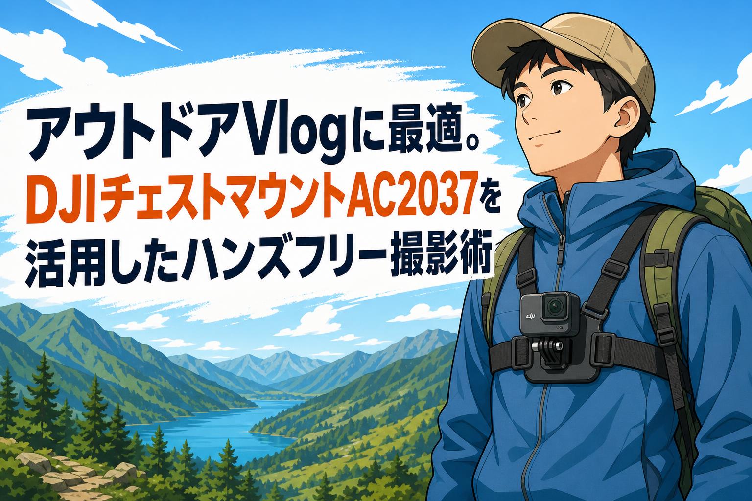 アウトドアVlogに最適。DJIチェストマウントAC2037を活用したハンズフリー撮影術