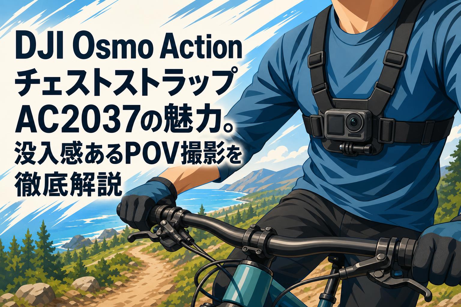 DJI Osmo ActionチェストストラップAC2037の魅力。没入感あるPOV撮影を徹底解説