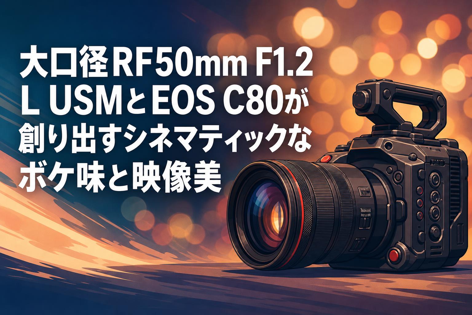 大口径RF50mm F1.2 L USMとEOS C80が創り出すシネマティックなボケ味と映像美