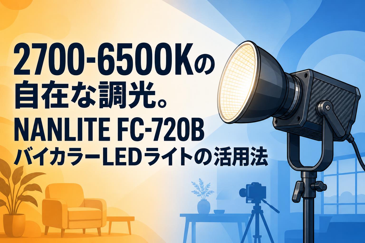 2700-6500Kの自在な調光。NANLITE FC-720BバイカラーLEDライトの活用法