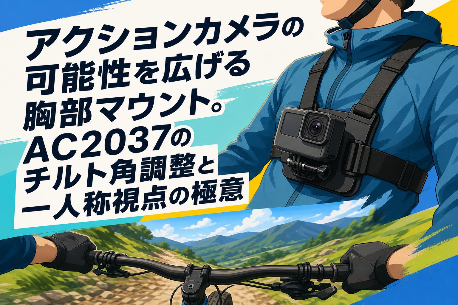 アクションカメラの可能性を広げる胸部マウント。AC2037のチルト角調整と一人称視点の極意