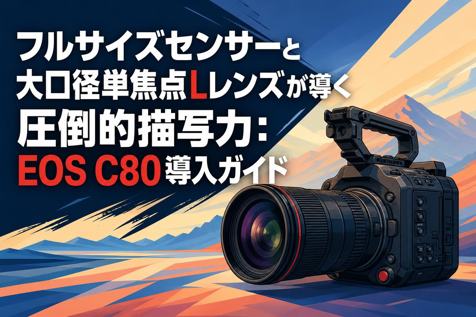 フルサイズセンサーと大口径単焦点Lレンズが導く圧倒的描写力：EOS C80導入ガイド