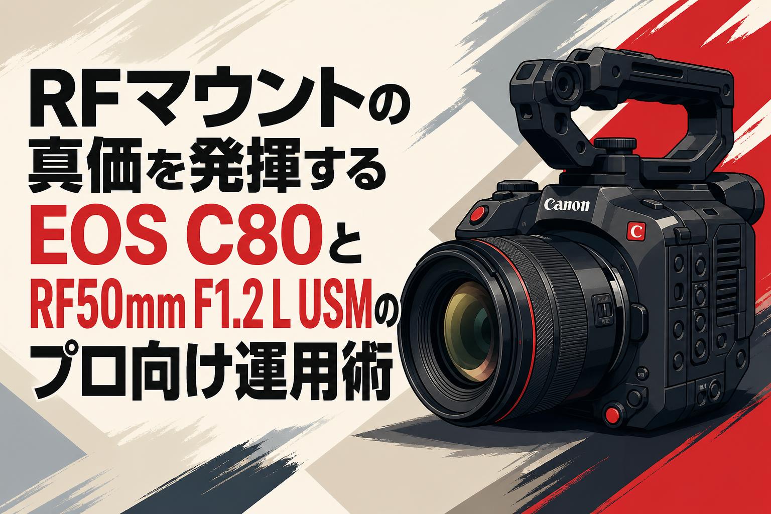 RFマウントの真価を発揮するEOS C80とRF50mm F1.2 L USMのプロ向け運用術