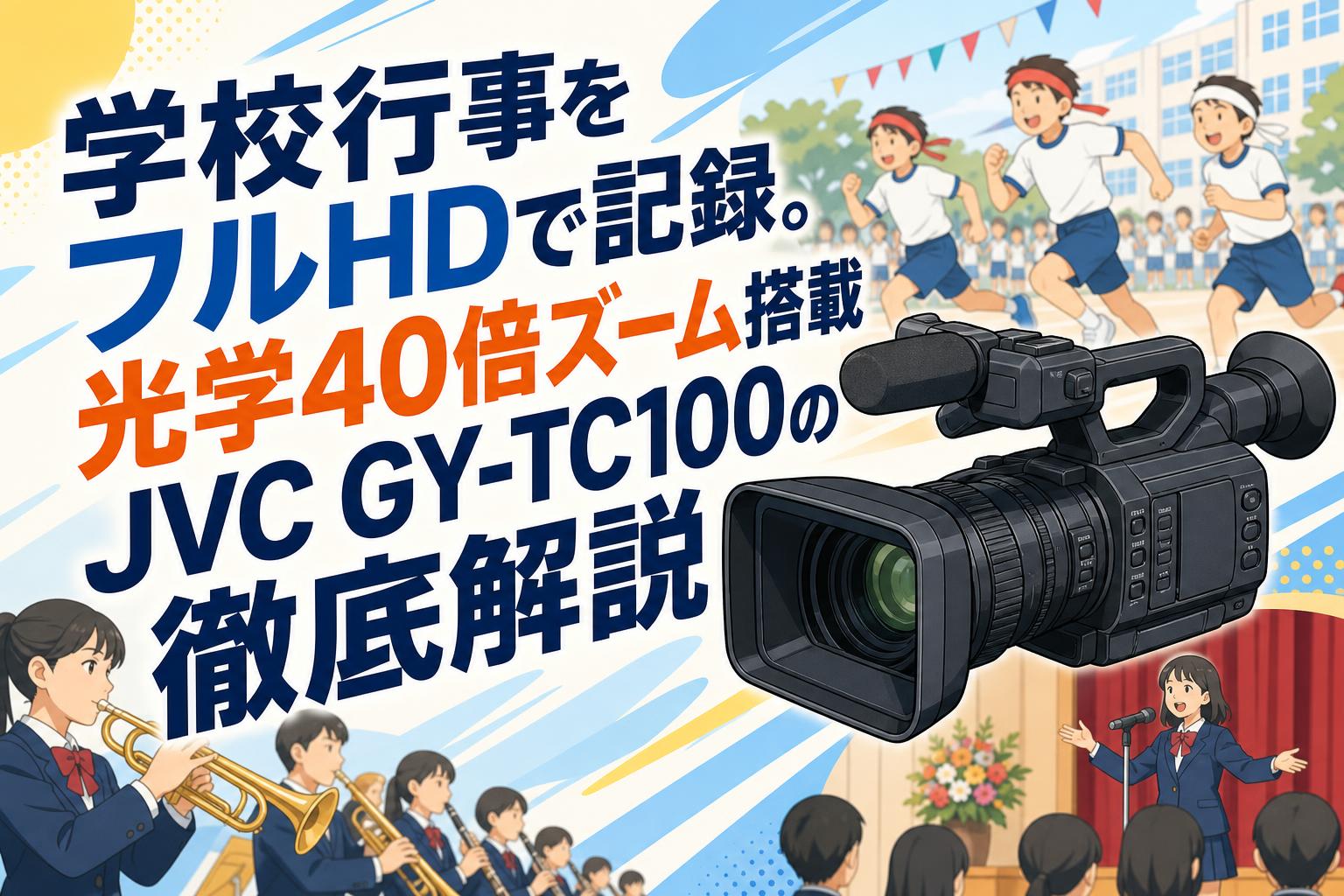 学校行事をフルHDで記録。光学40倍ズーム搭載JVC GY-TC100の徹底解説