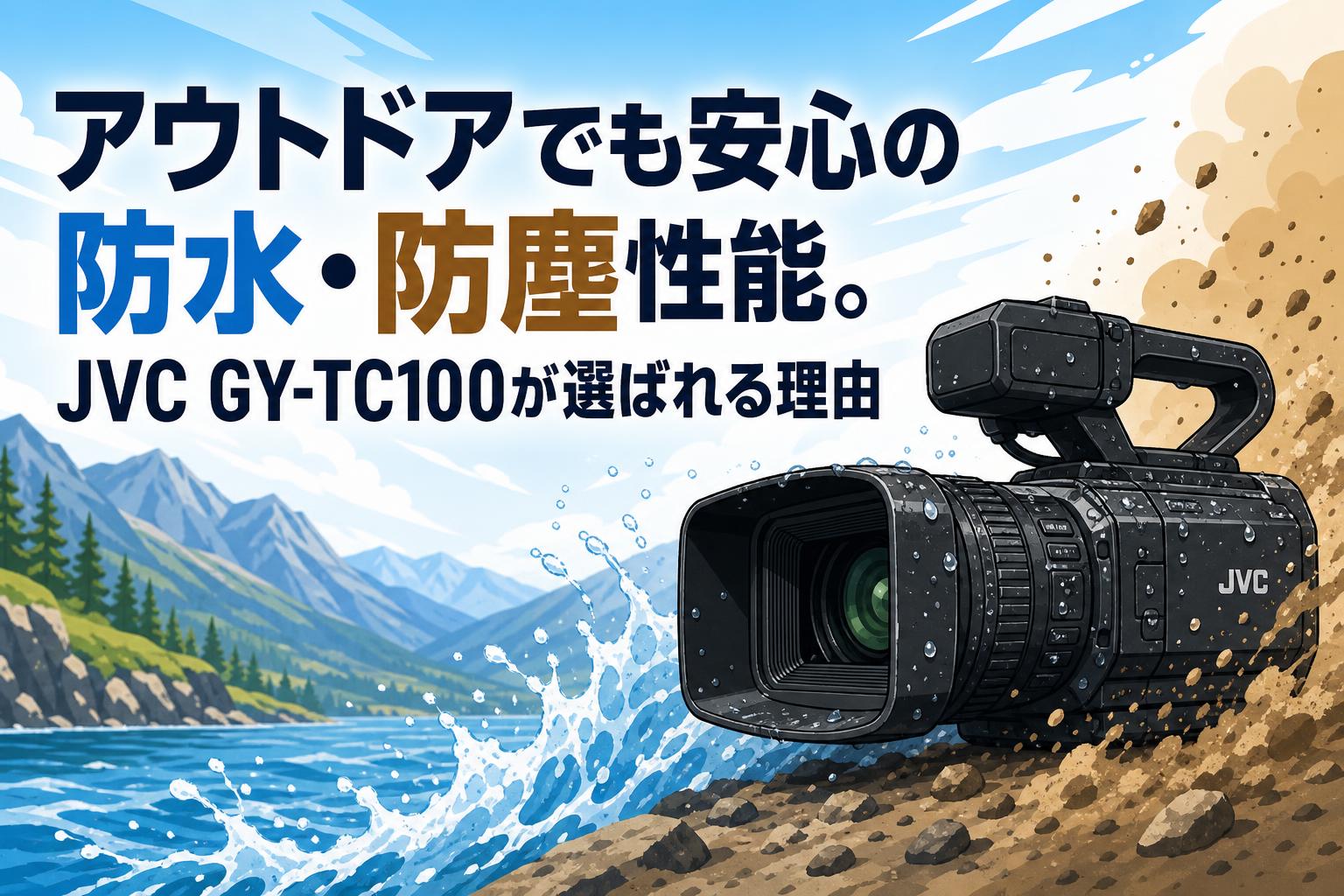 アウトドアでも安心の防水・防塵性能。JVC GY-TC100が選ばれる理由
