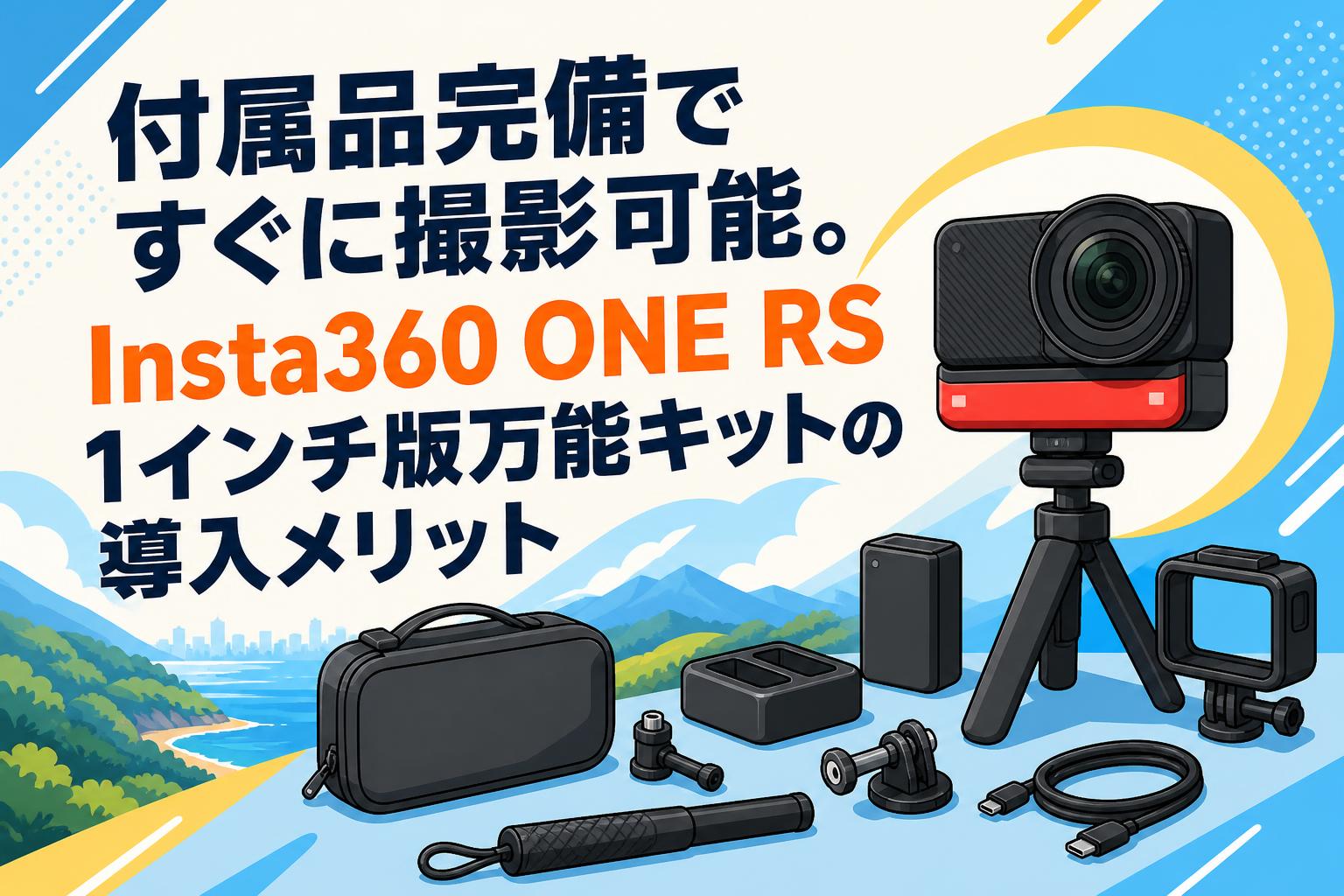 付属品完備ですぐに撮影可能。Insta360 ONE RS 1インチ版万能キットの導入メリット