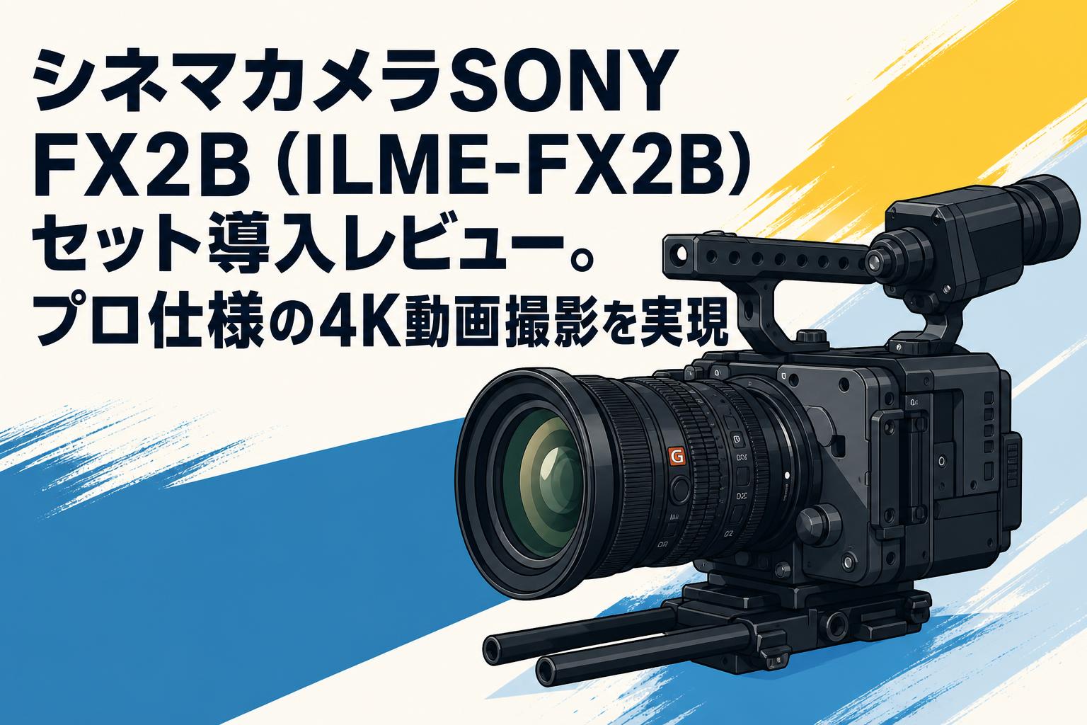 シネマカメラSONY FX2B（ILME-FX2B）セット導入レビュー。プロ仕様の4K動画撮影を実現