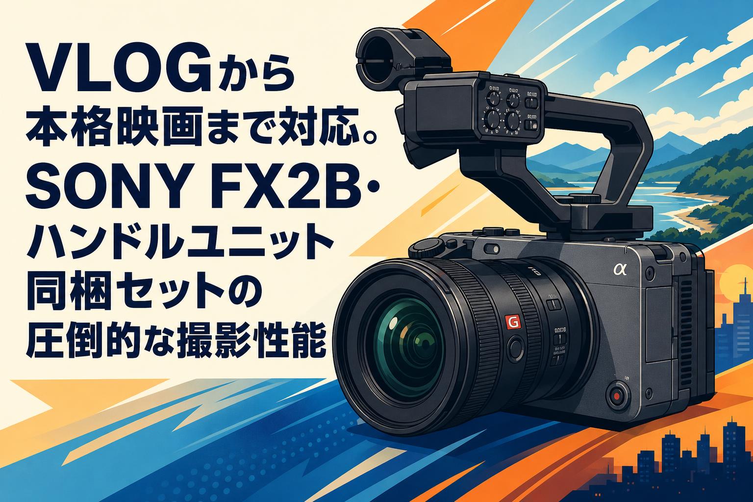 VLOGから本格映画まで対応。SONY FX2B・ハンドルユニット同梱セットの圧倒的な撮影性能