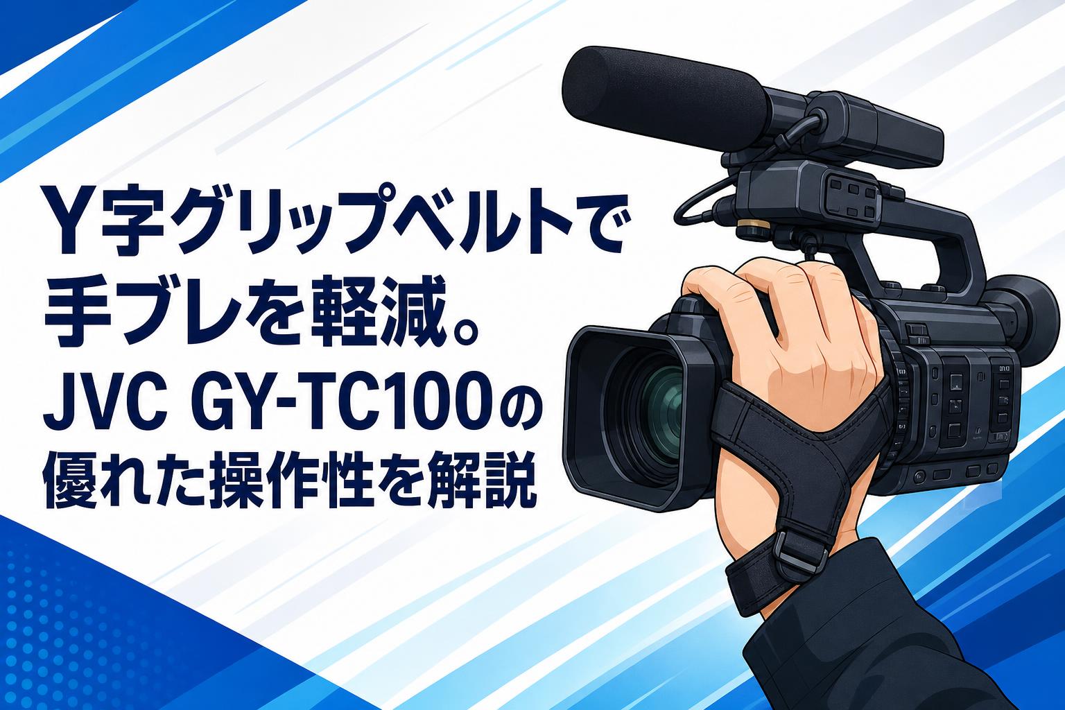 Y字グリップベルトで手ブレを軽減。JVC GY-TC100の優れた操作性を解説