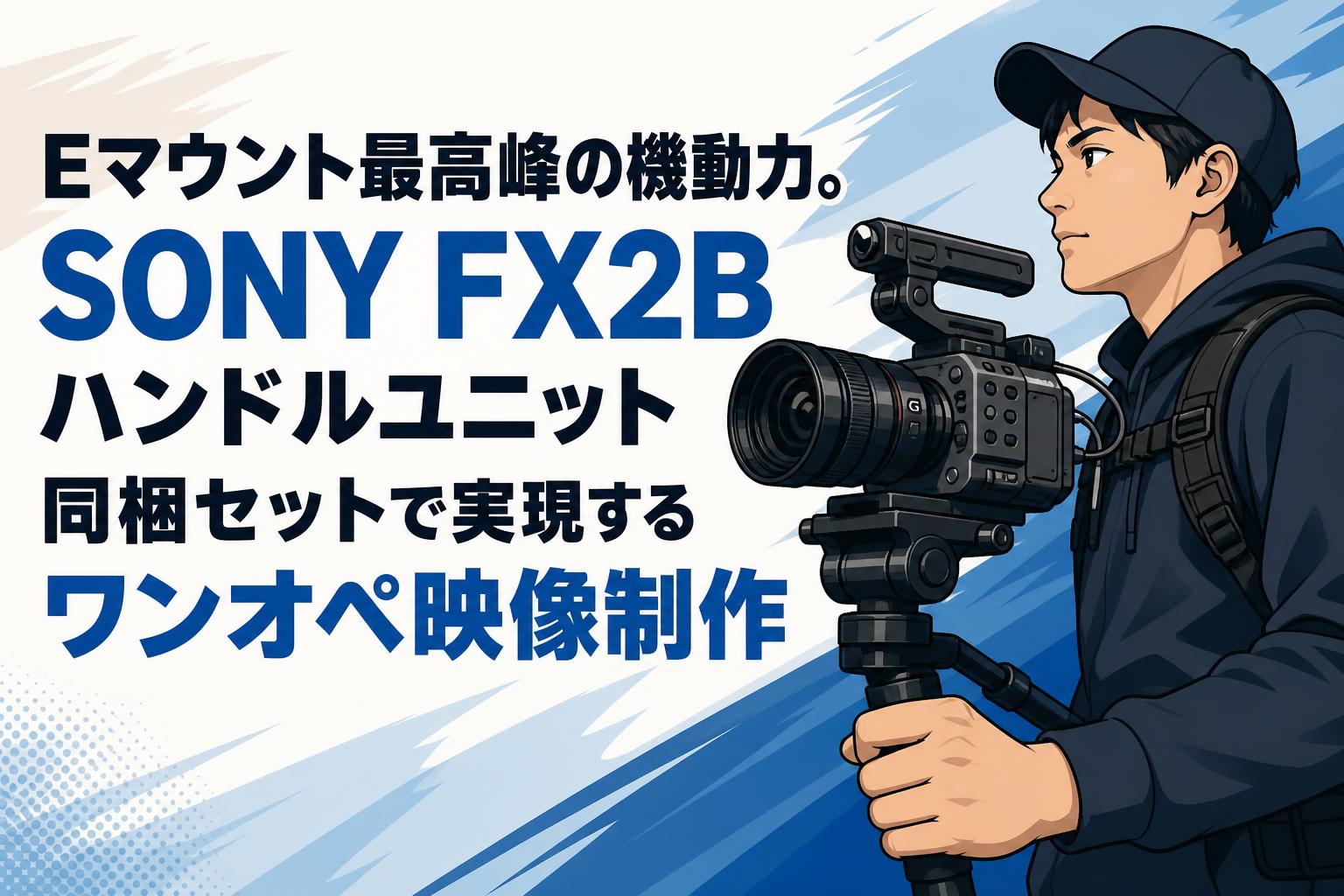 Eマウント最高峰の機動力。SONY FX2Bハンドルユニット同梱セットで実現するワンオペ映像制作