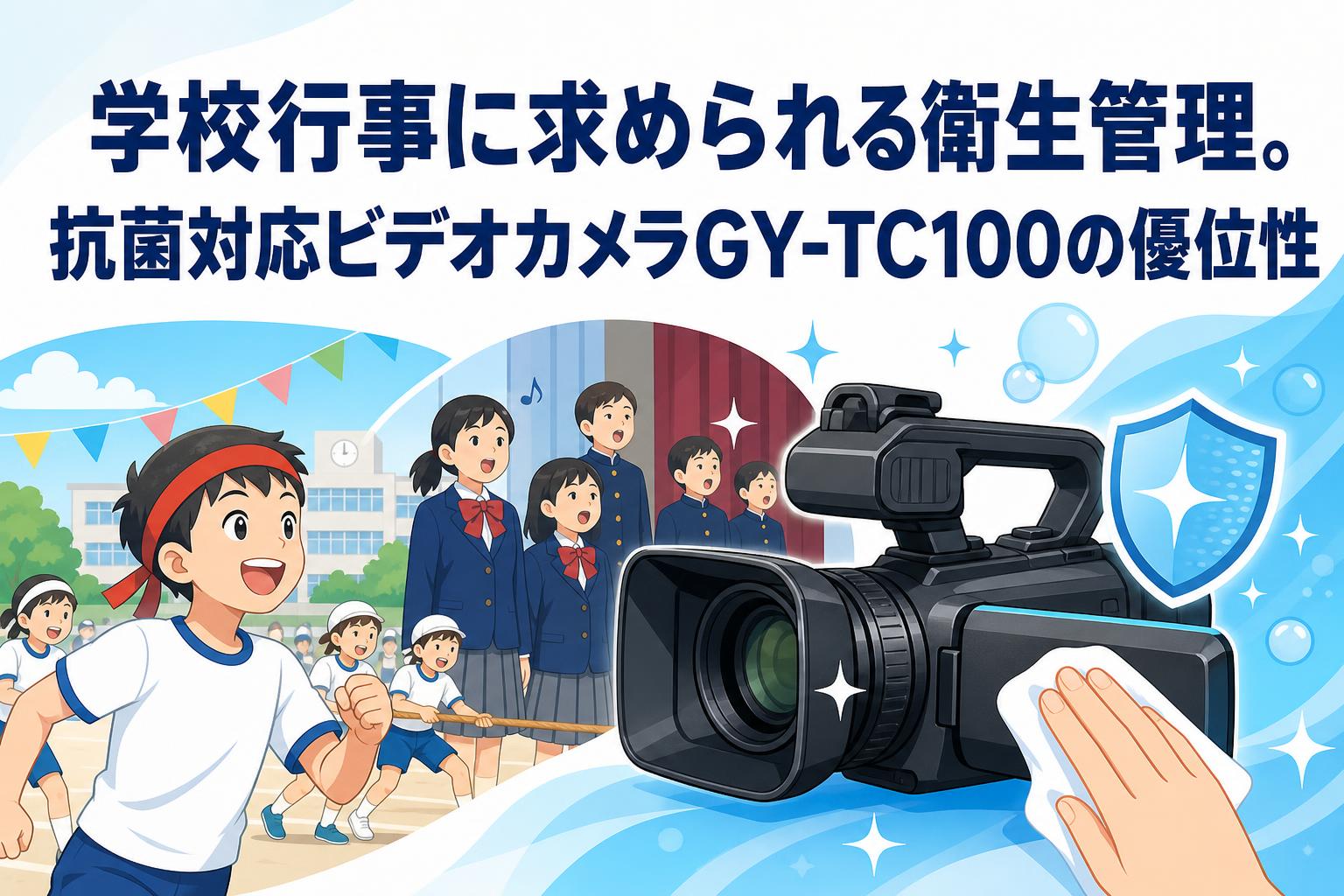 学校行事に求められる衛生管理。抗菌対応ビデオカメラGY-TC100の優位性