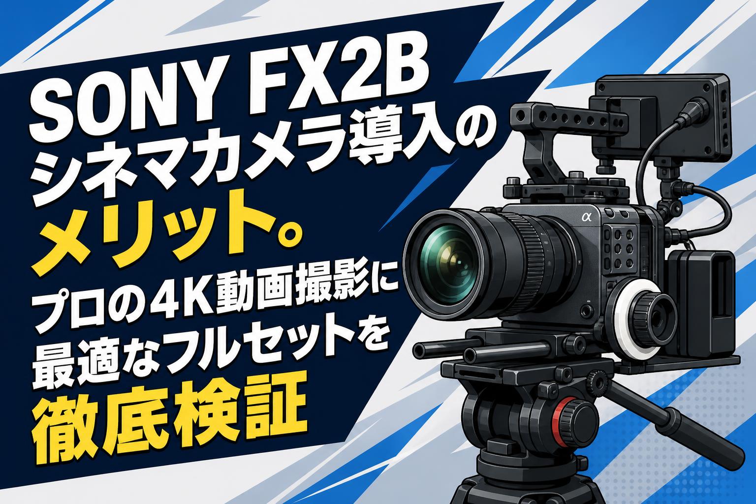SONY FX2Bシネマカメラ導入のメリット。プロの4K動画撮影に最適なフルセットを徹底検証
