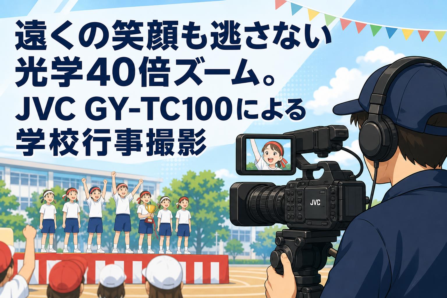遠くの笑顔も逃さない光学40倍ズーム。JVC GY-TC100による学校行事撮影