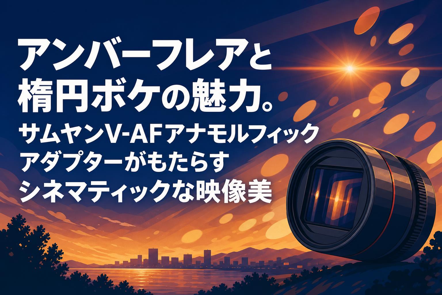 アンバーフレアと楕円ボケの魅力。サムヤンV-AFアナモルフィックアダプターがもたらすシネマティックな映像美