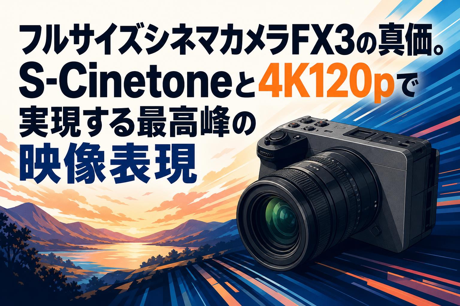 フルサイズシネマカメラFX3の真価。S-Cinetoneと4K120pで実現する最高峰の映像表現