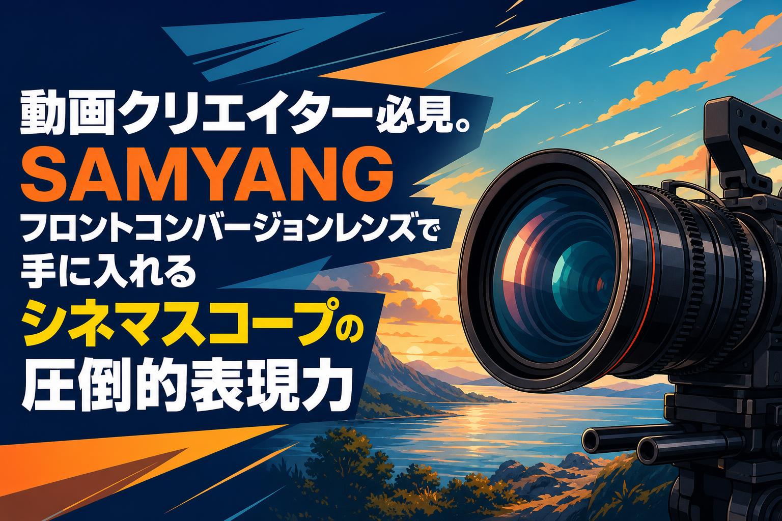 動画クリエイター必見。SAMYANGフロントコンバージョンレンズで手に入れるシネマスコープの圧倒的表現力