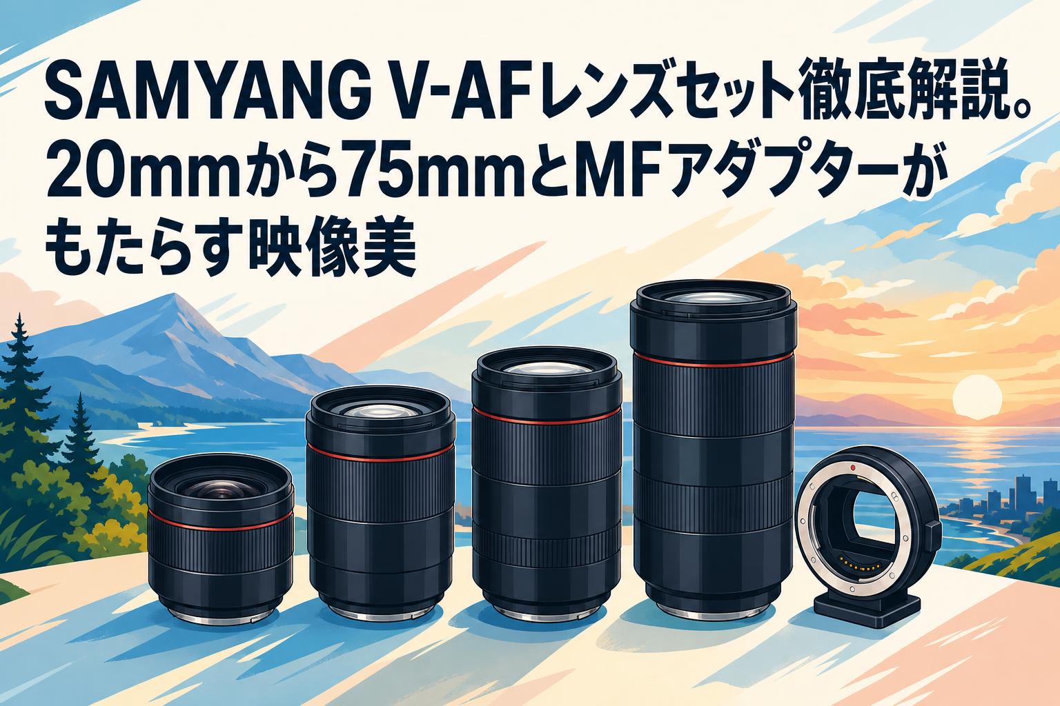 SAMYANG V-AFレンズセット徹底解説。20mmから75mmとMFアダプターがもたらす映像美