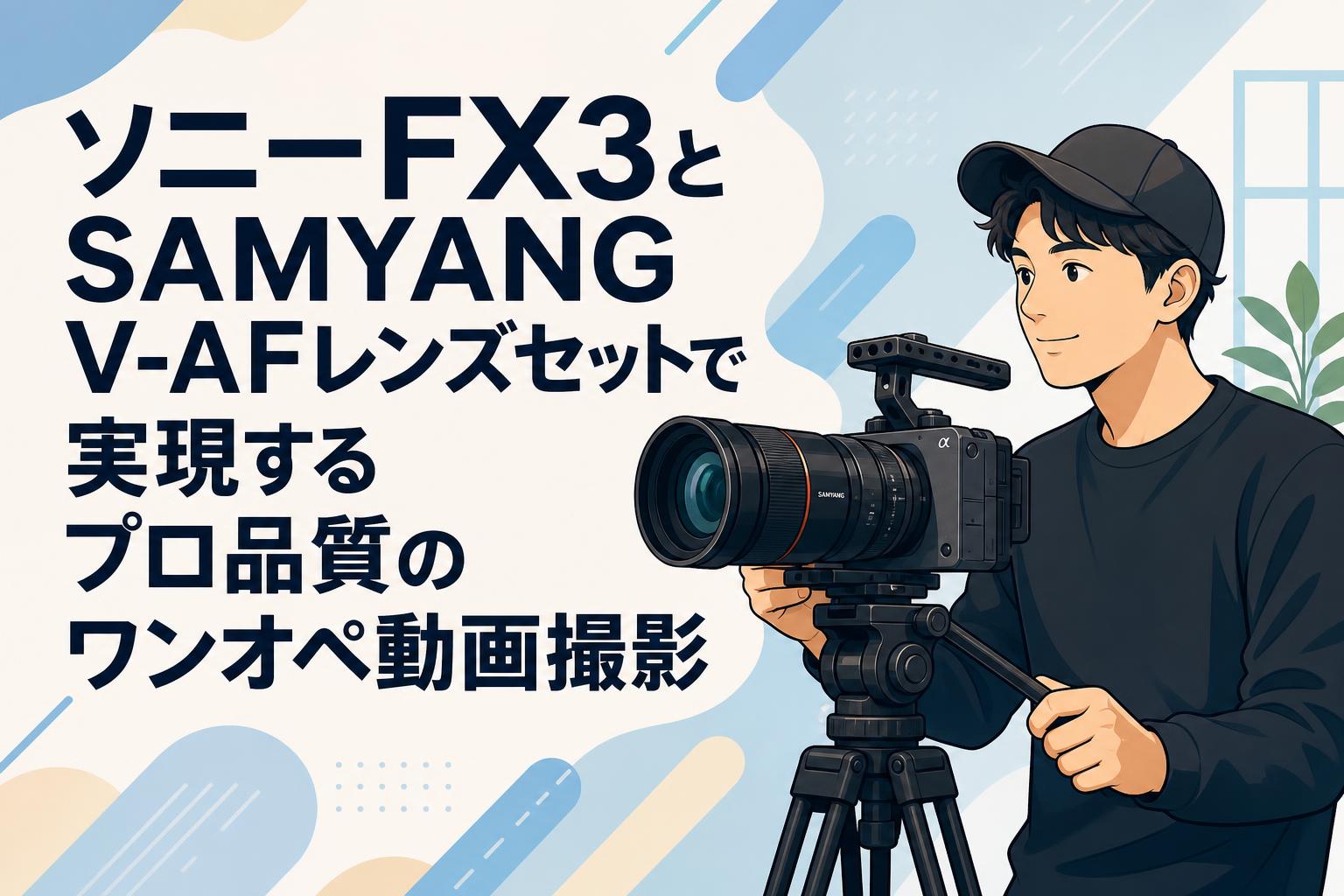 ソニーFX3とSAMYANG V-AFレンズセットで実現するプロ品質のワンオペ動画撮影