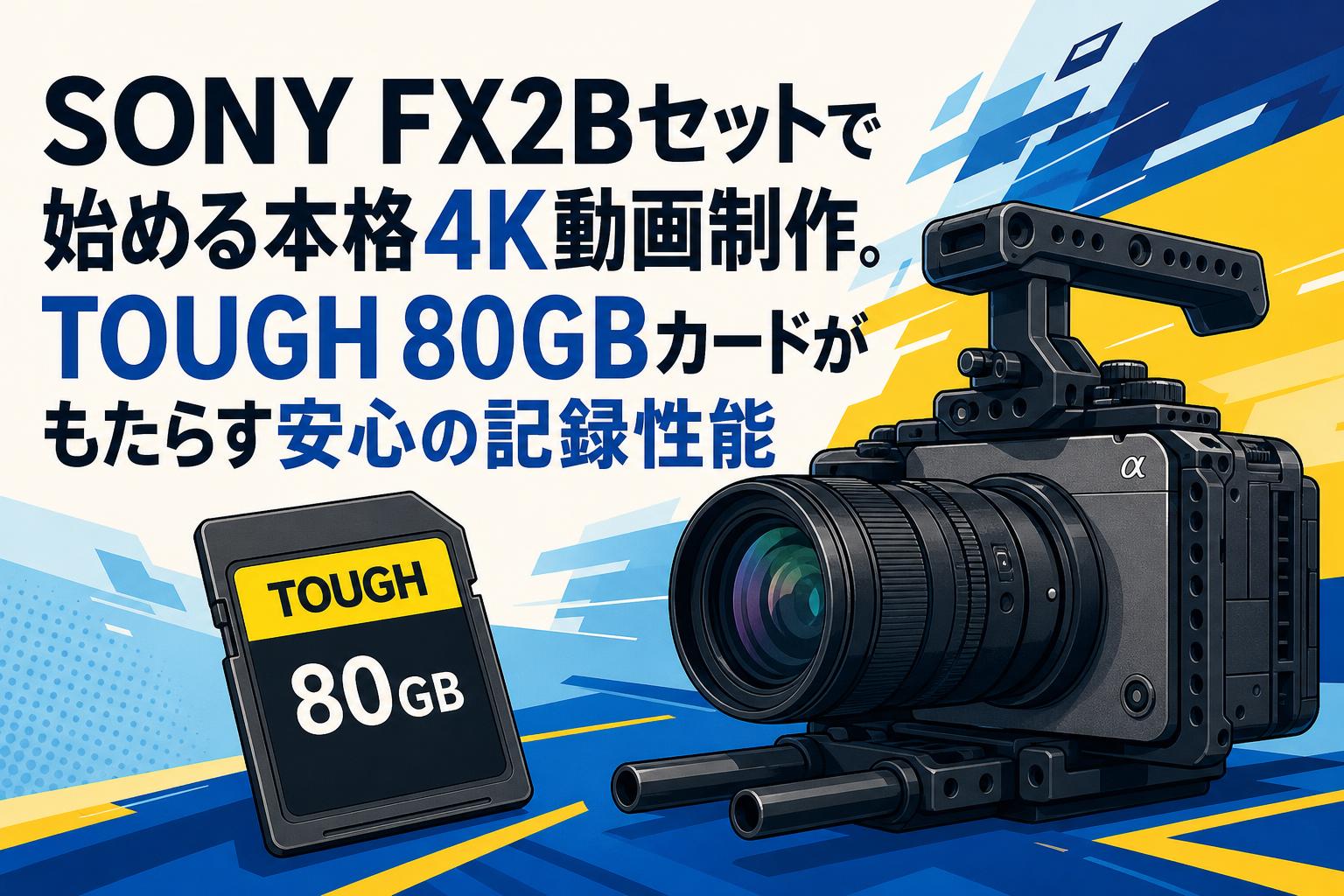 SONY FX2Bセットで始める本格4K動画制作。TOUGH 80GBカードがもたらす安心の記録性能