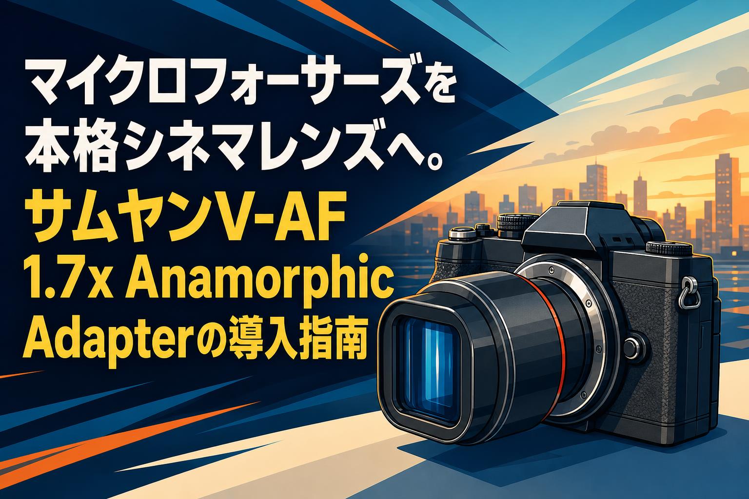 マイクロフォーサーズを本格シネマレンズへ。サムヤンV-AF 1.7x Anamorphic Adapterの導入指南