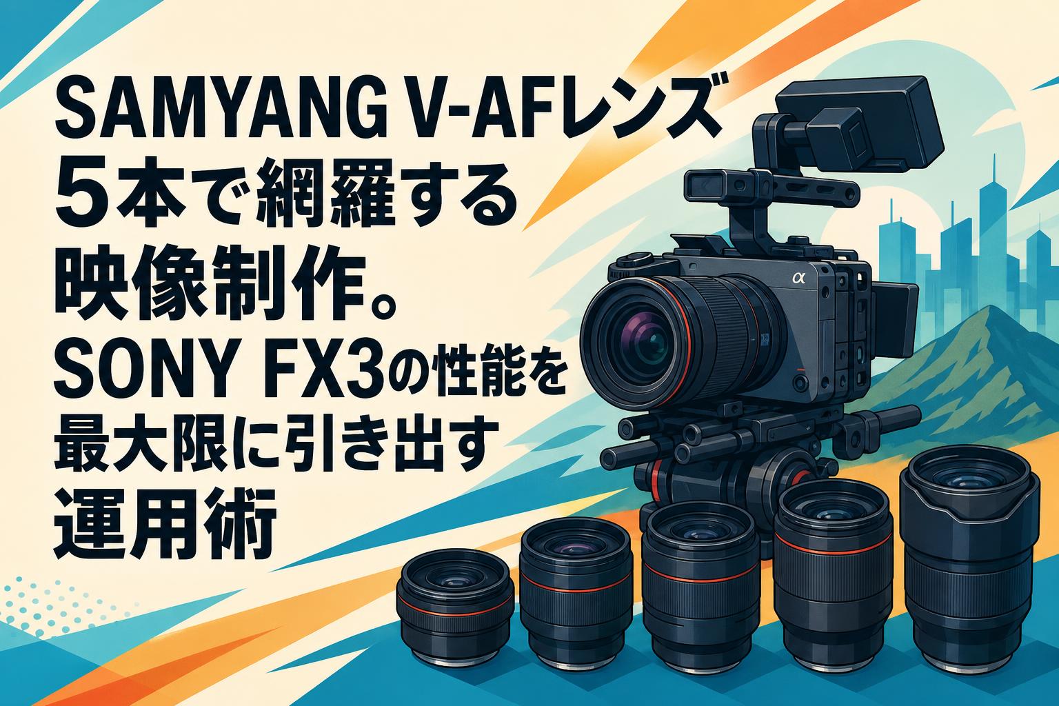 SAMYANG V-AFレンズ5本で網羅する映像制作。SONY FX3の性能を最大限に引き出す運用術