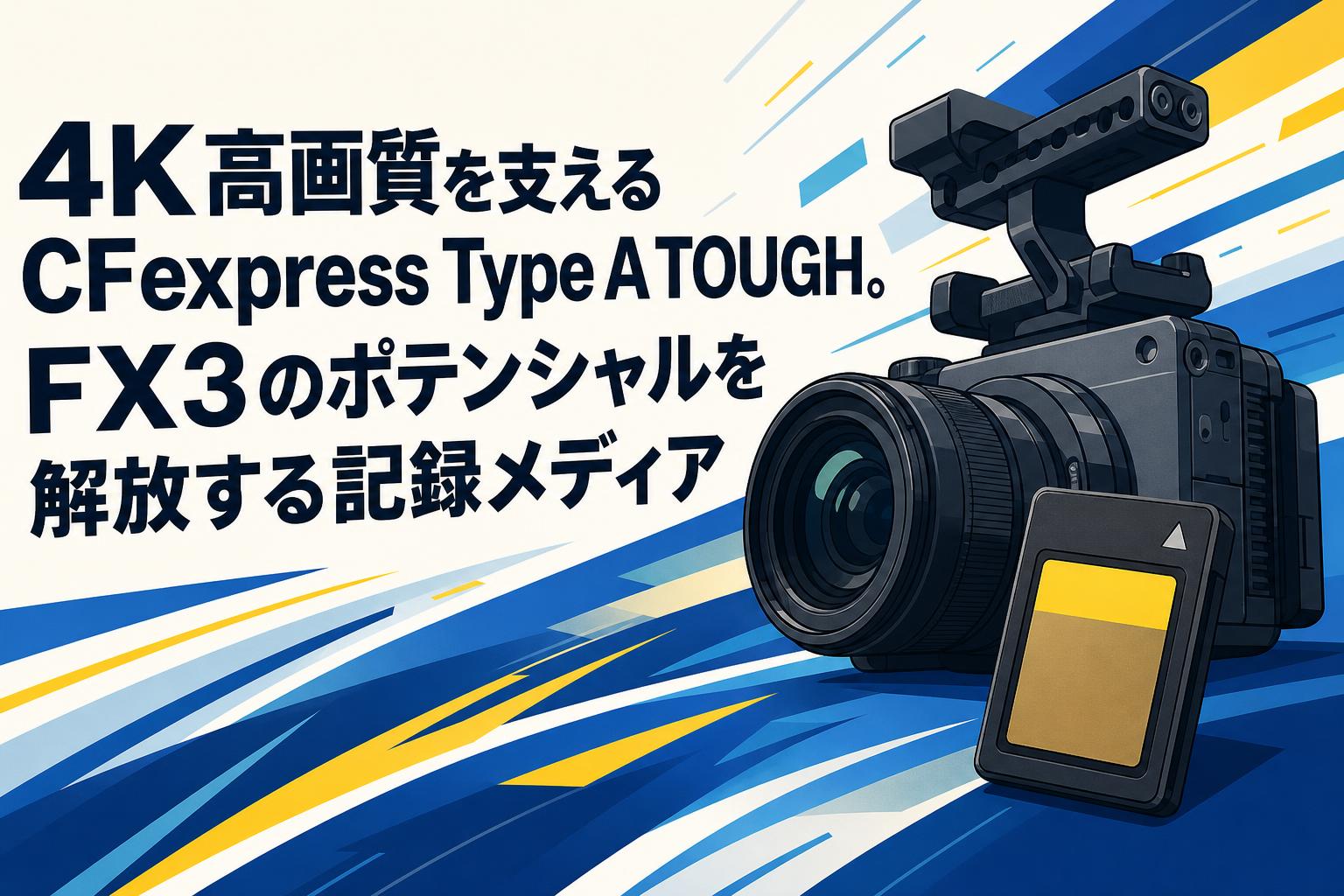 4K高画質を支えるCFexpress Type A TOUGH。FX3のポテンシャルを解放する記録メディア