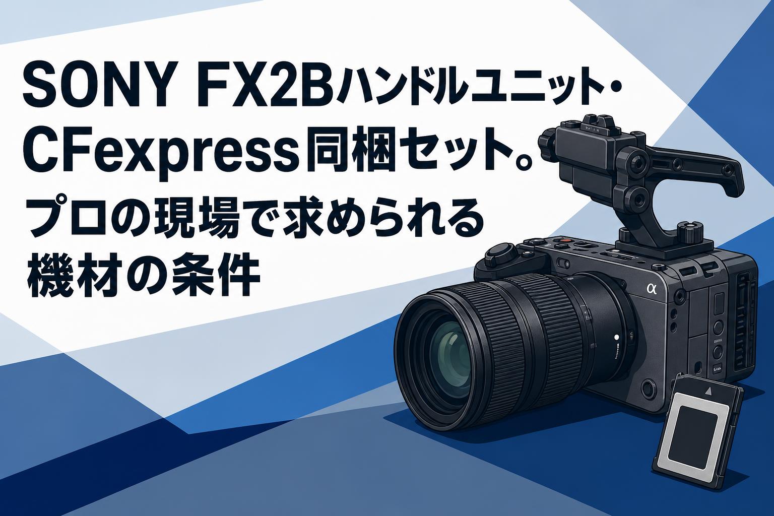 SONY FX2Bハンドルユニット・CFexpress同梱セット。プロの現場で求められる機材の条件
