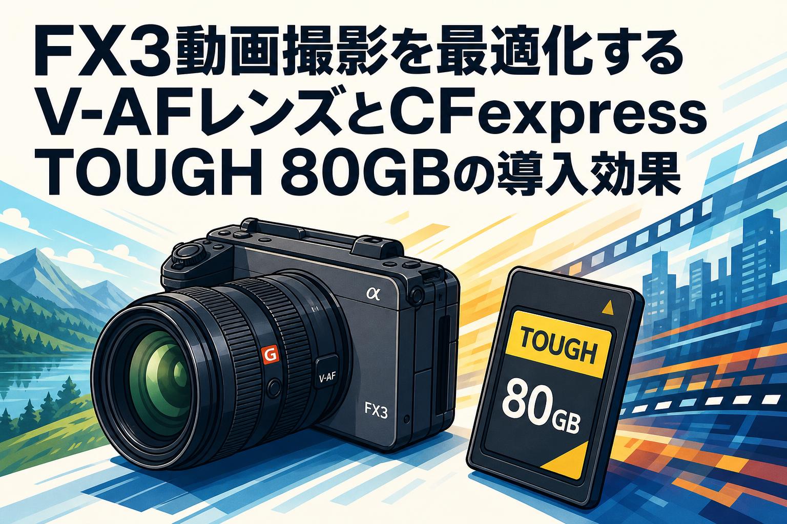 FX3動画撮影を最適化するV-AFレンズとCFexpress TOUGH 80GBの導入効果