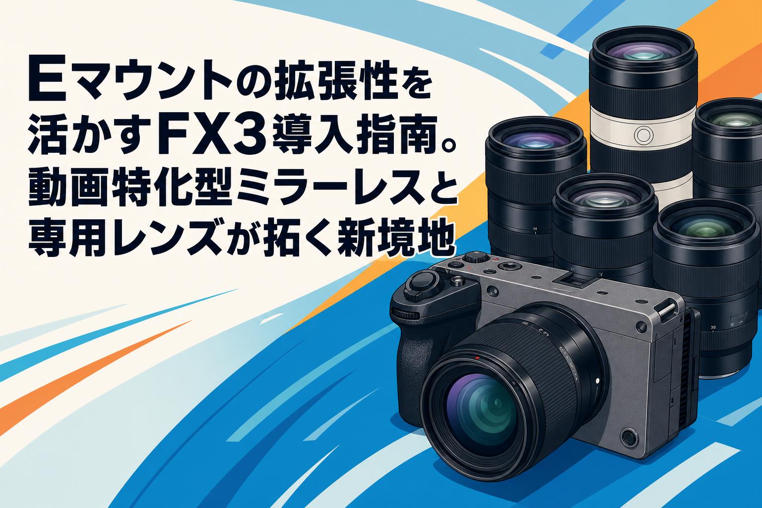 Eマウントの拡張性を活かすFX3導入指南。動画特化型ミラーレスと専用レンズが拓く新境地