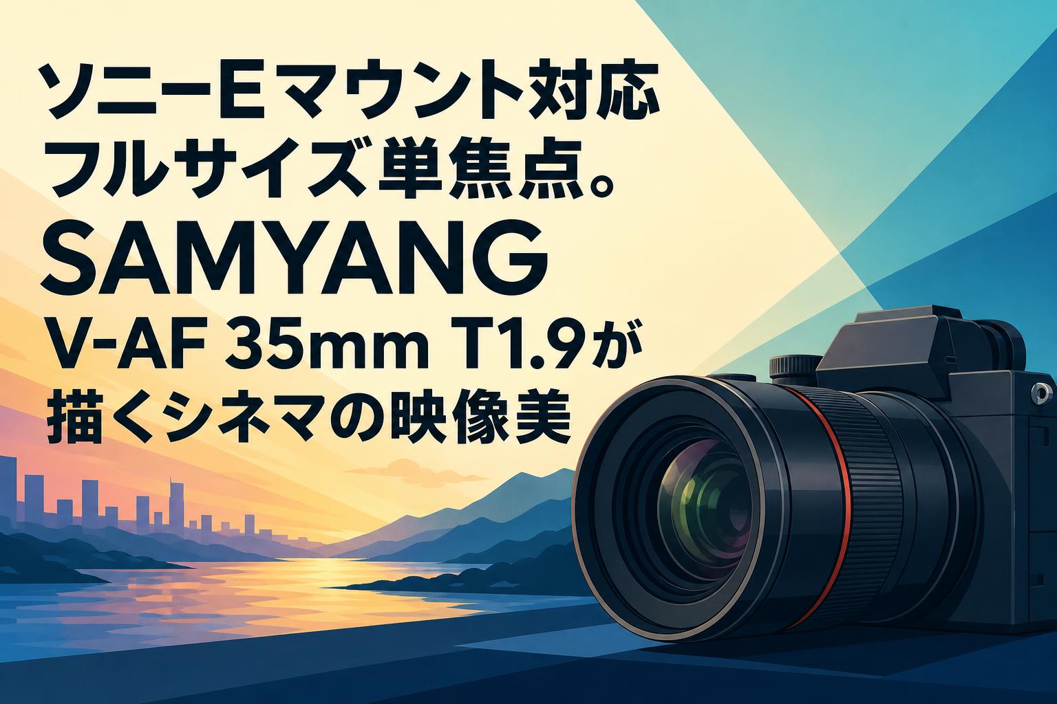 ソニーEマウント対応フルサイズ単焦点。SAMYANG V-AF 35mm T1.9が描くシネマの映像美