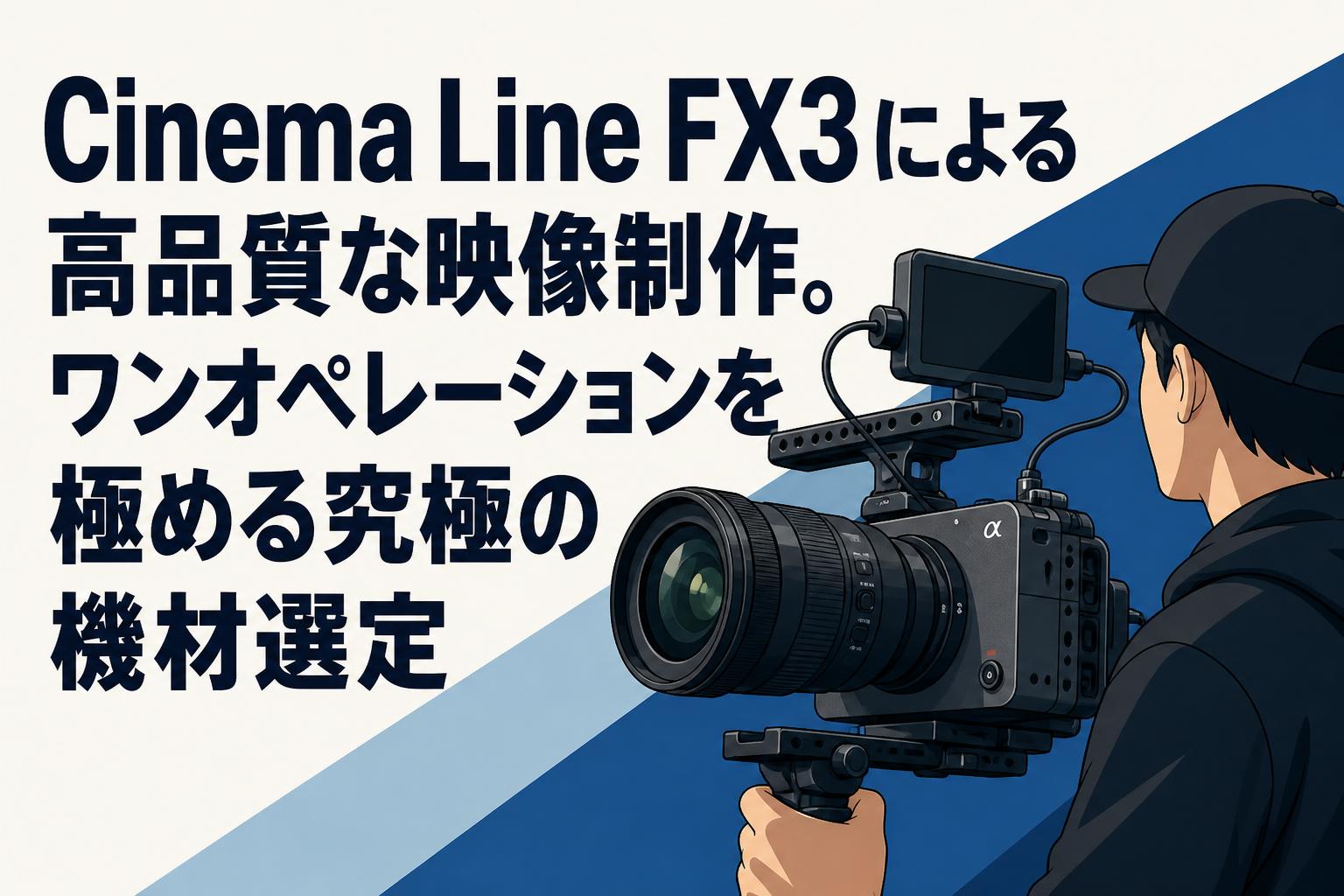 Cinema Line FX3による高品質な映像制作。ワンオペレーションを極める究極の機材選定