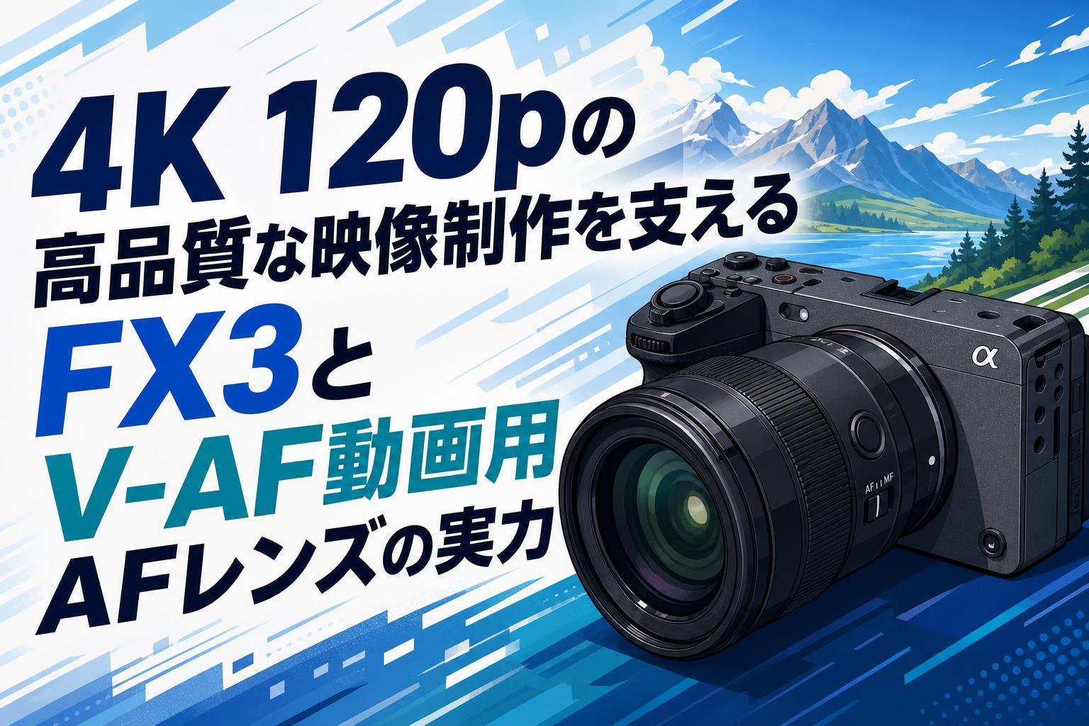 4K 120pの高品質な映像制作を支えるFX3とV-AF動画用AFレンズの実力