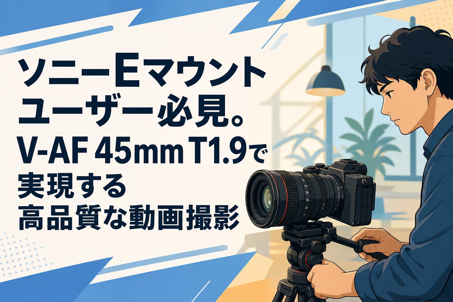 ソニーEマウントユーザー必見。V-AF 45mm T1.9で実現する高品質な動画撮影