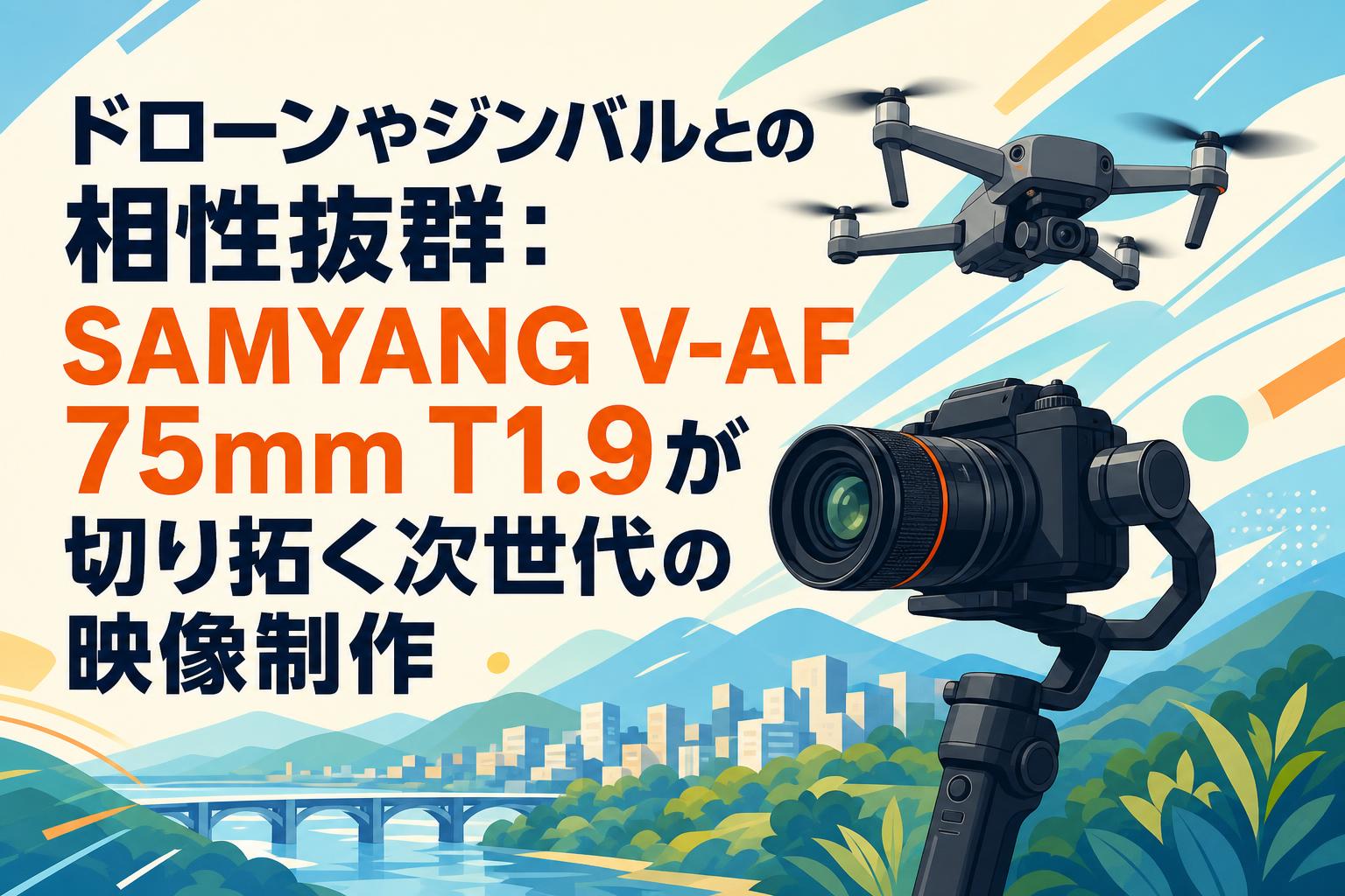 ドローンやジンバルとの相性抜群：SAMYANG V-AF 75mm T1.9が切り拓く次世代の映像制作