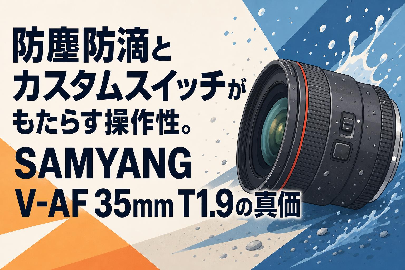 防塵防滴とカスタムスイッチがもたらす操作性。SAMYANG V-AF 35mm T1.9の真価