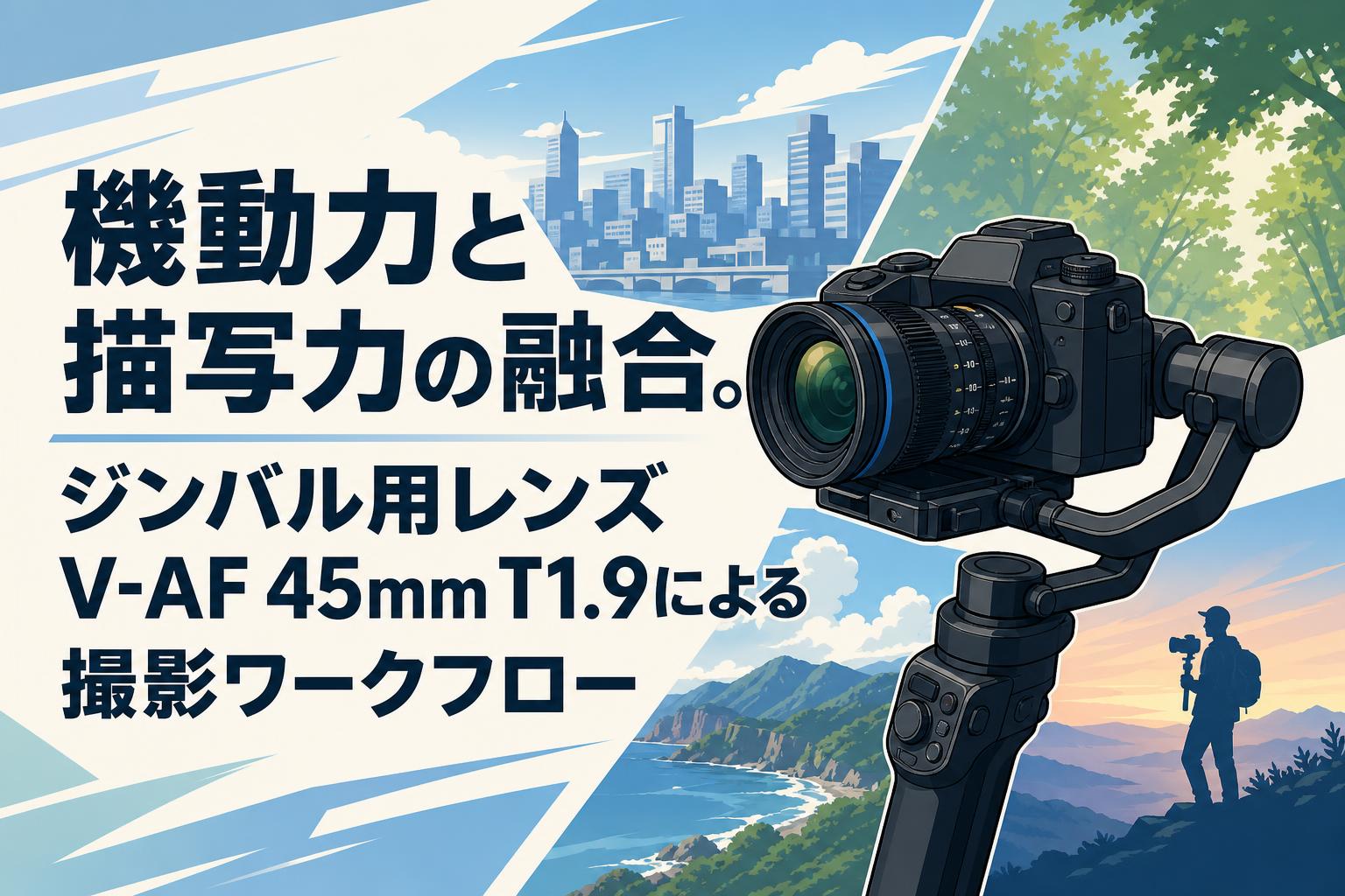 機動力と描写力の融合。ジンバル用レンズV-AF 45mm T1.9による撮影ワークフロー