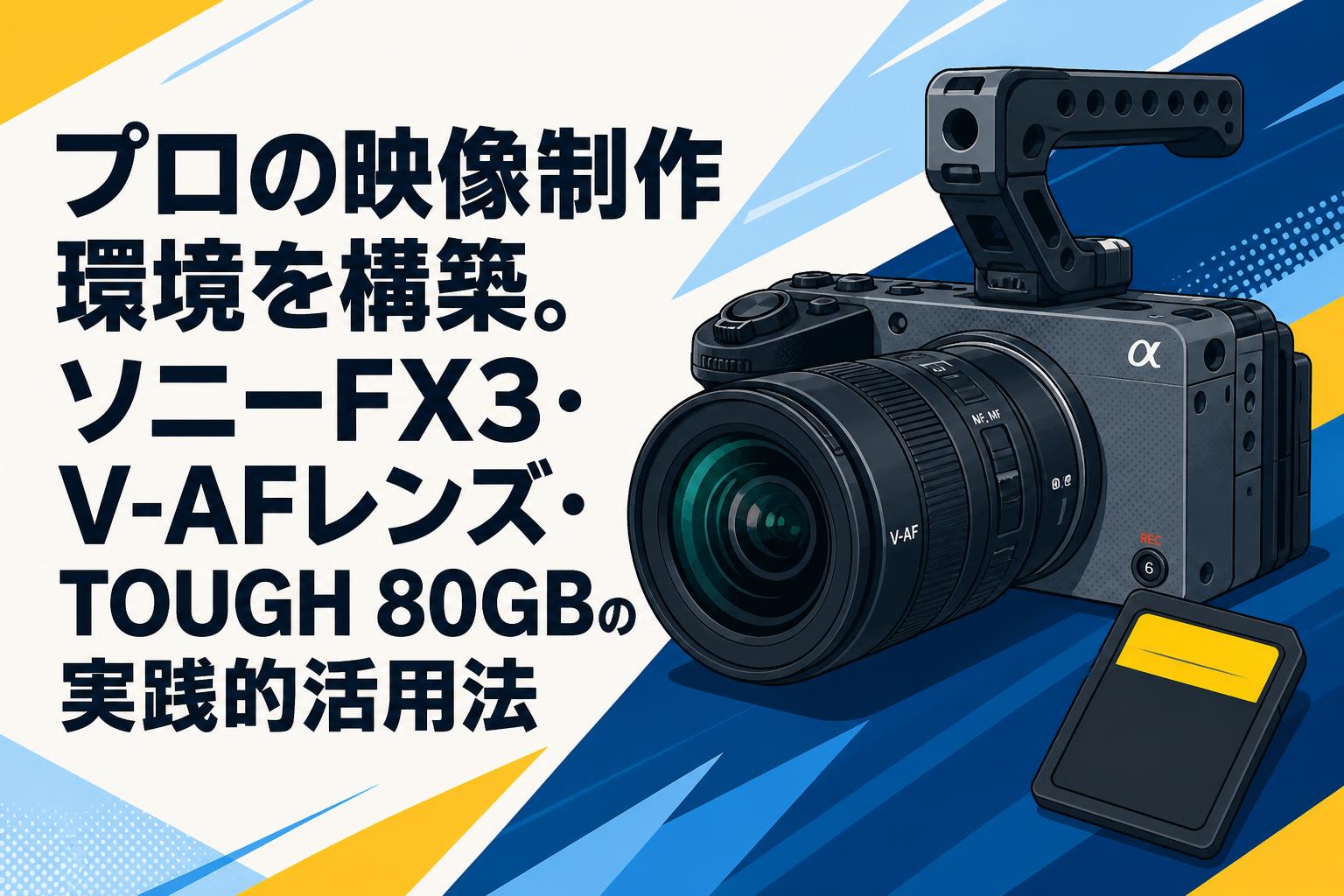 プロの映像制作環境を構築。ソニーFX3・V-AFレンズ・TOUGH 80GBの実践的活用法