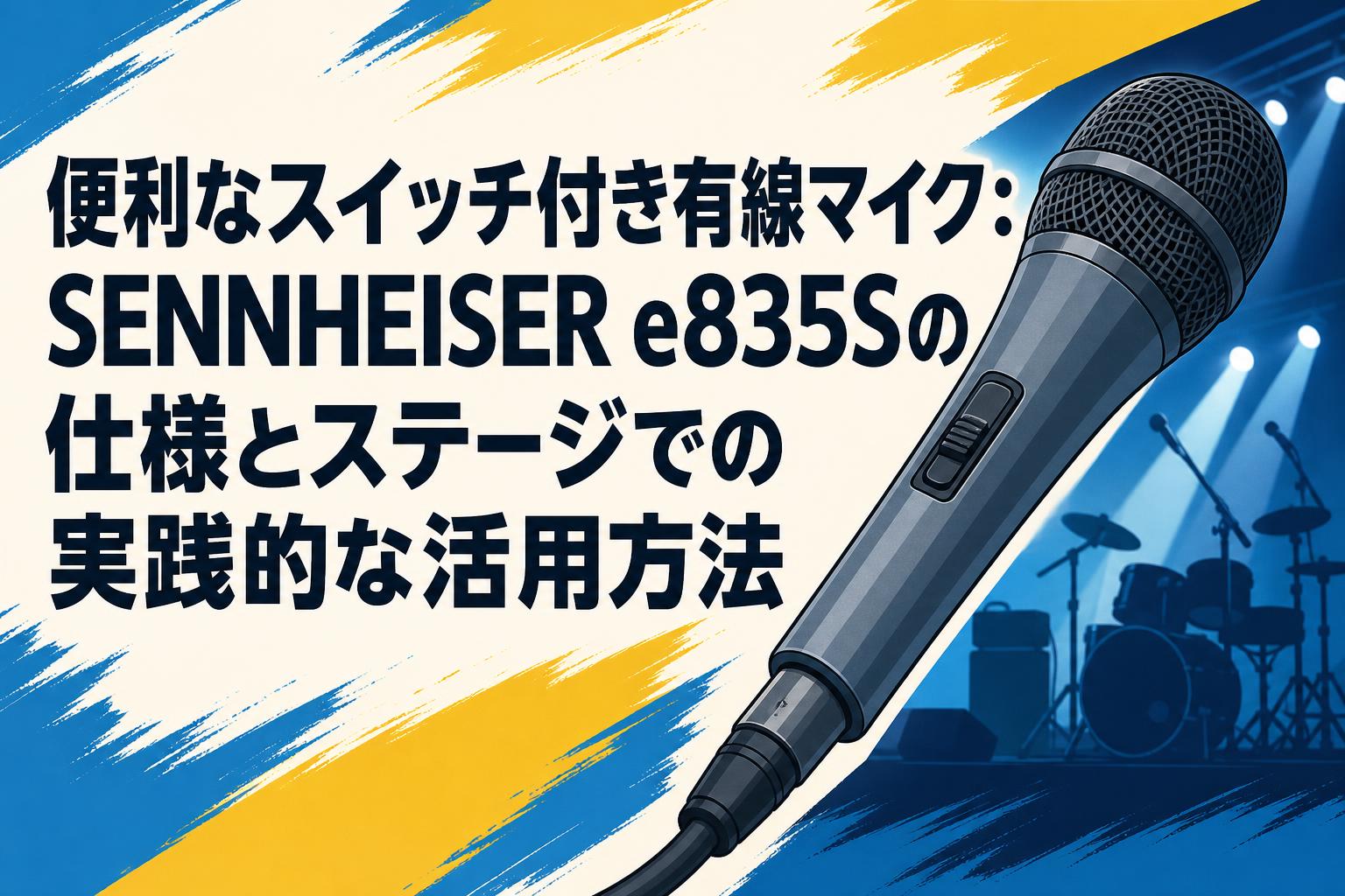 便利なスイッチ付き有線マイク：SENNHEISER e835Sの仕様とステージでの実践的な活用方法
