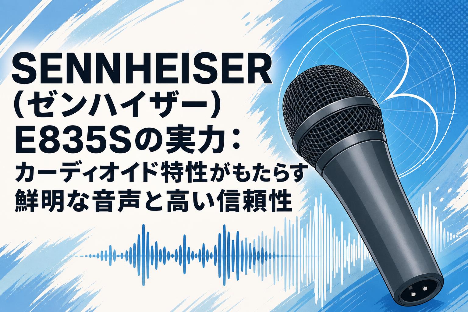 SENNHEISER（ゼンハイザー）E835Sの実力：カーディオイド特性がもたらす鮮明な音声と高い信頼性