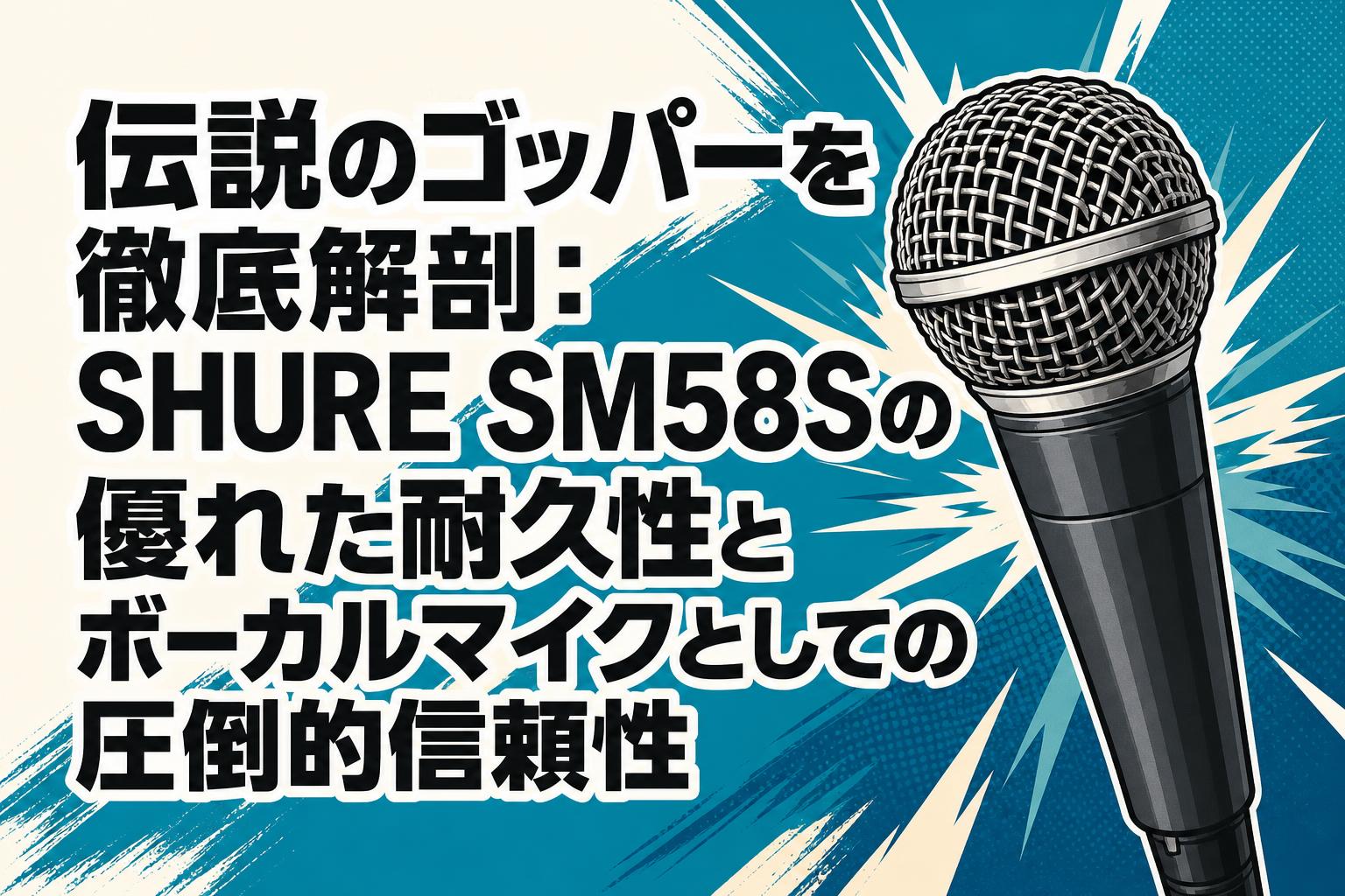 伝説のゴッパーを徹底解剖：SHURE SM58Sの優れた耐久性とボーカルマイクとしての圧倒的信頼性