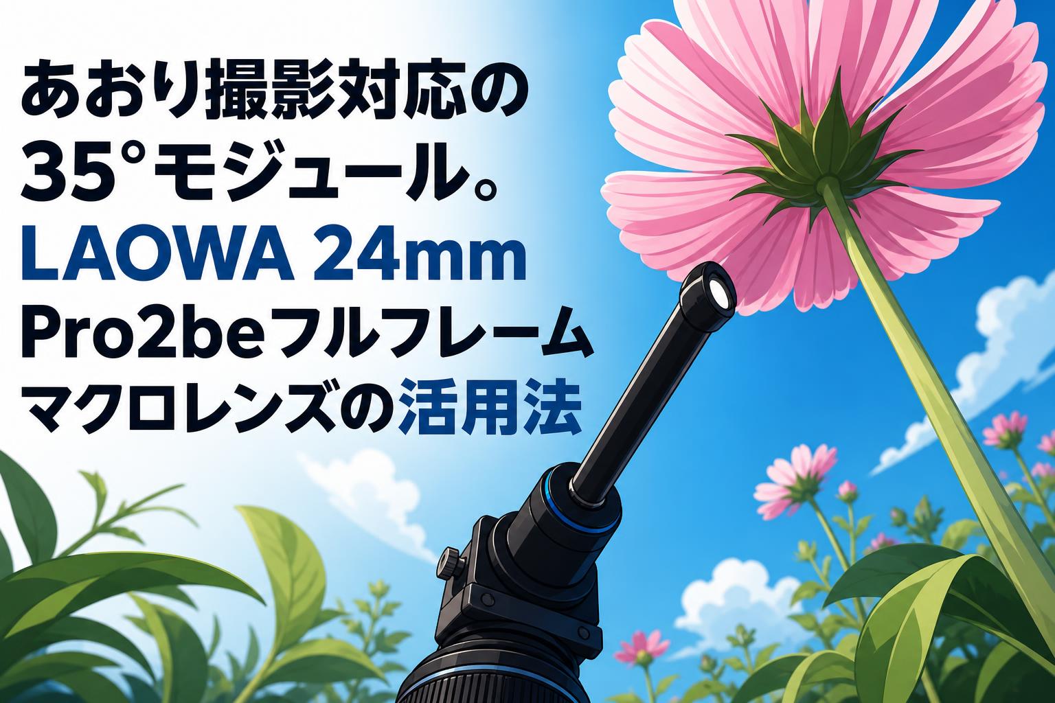 あおり撮影対応の35°モジュール。LAOWA 24mm Pro2beフルフレームマクロレンズの活用法
