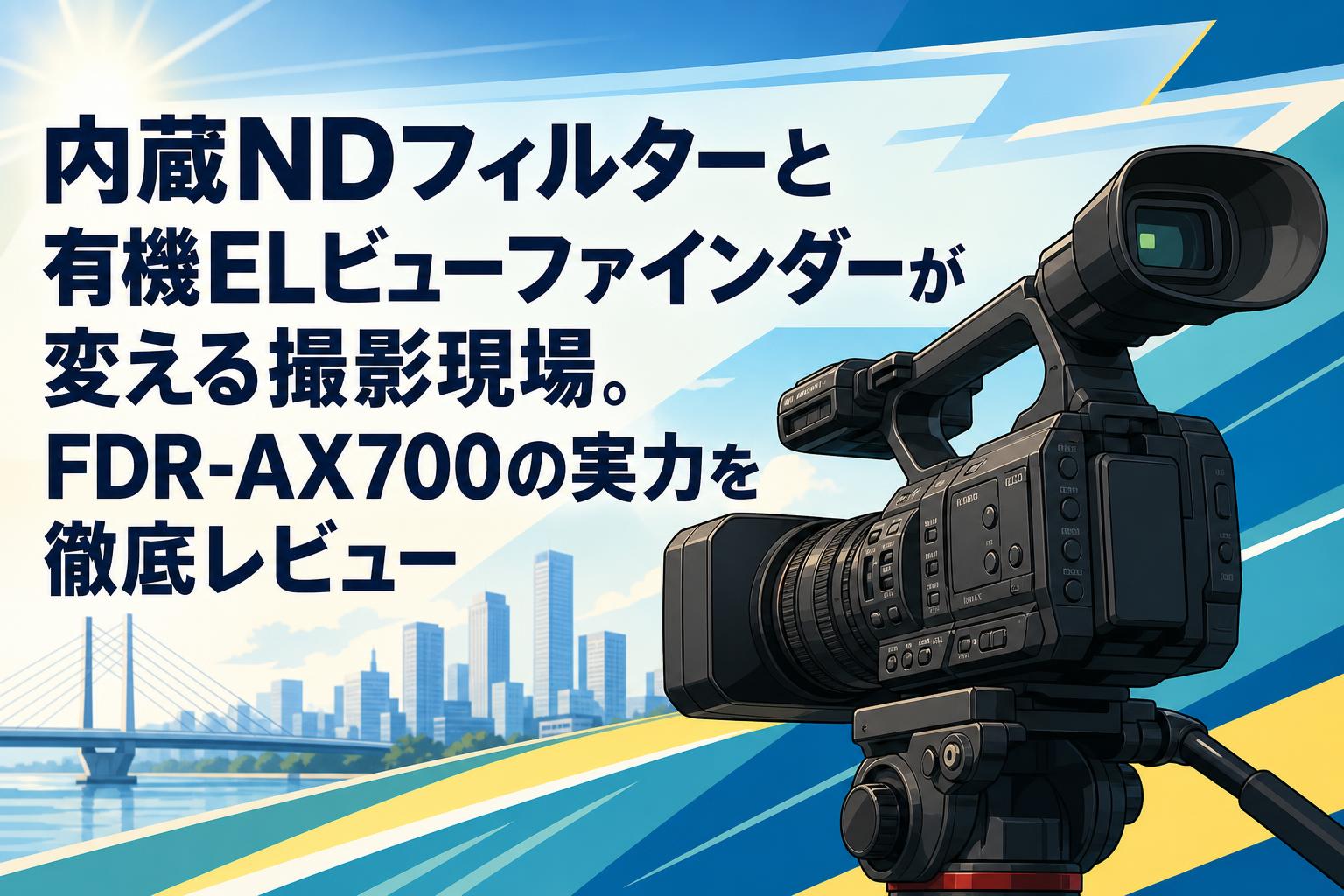 内蔵NDフィルターと有機ELビューファインダーが変える撮影現場。FDR-AX700の実力を徹底レビュー