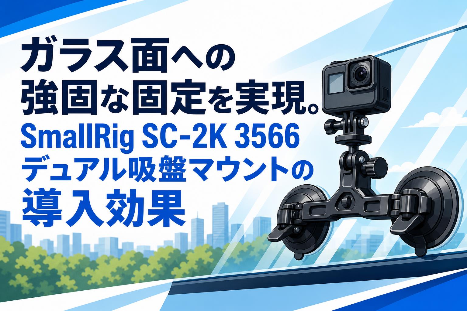 ガラス面への強固な固定を実現。SmallRig SC-2K 3566デュアル吸盤マウントの導入効果