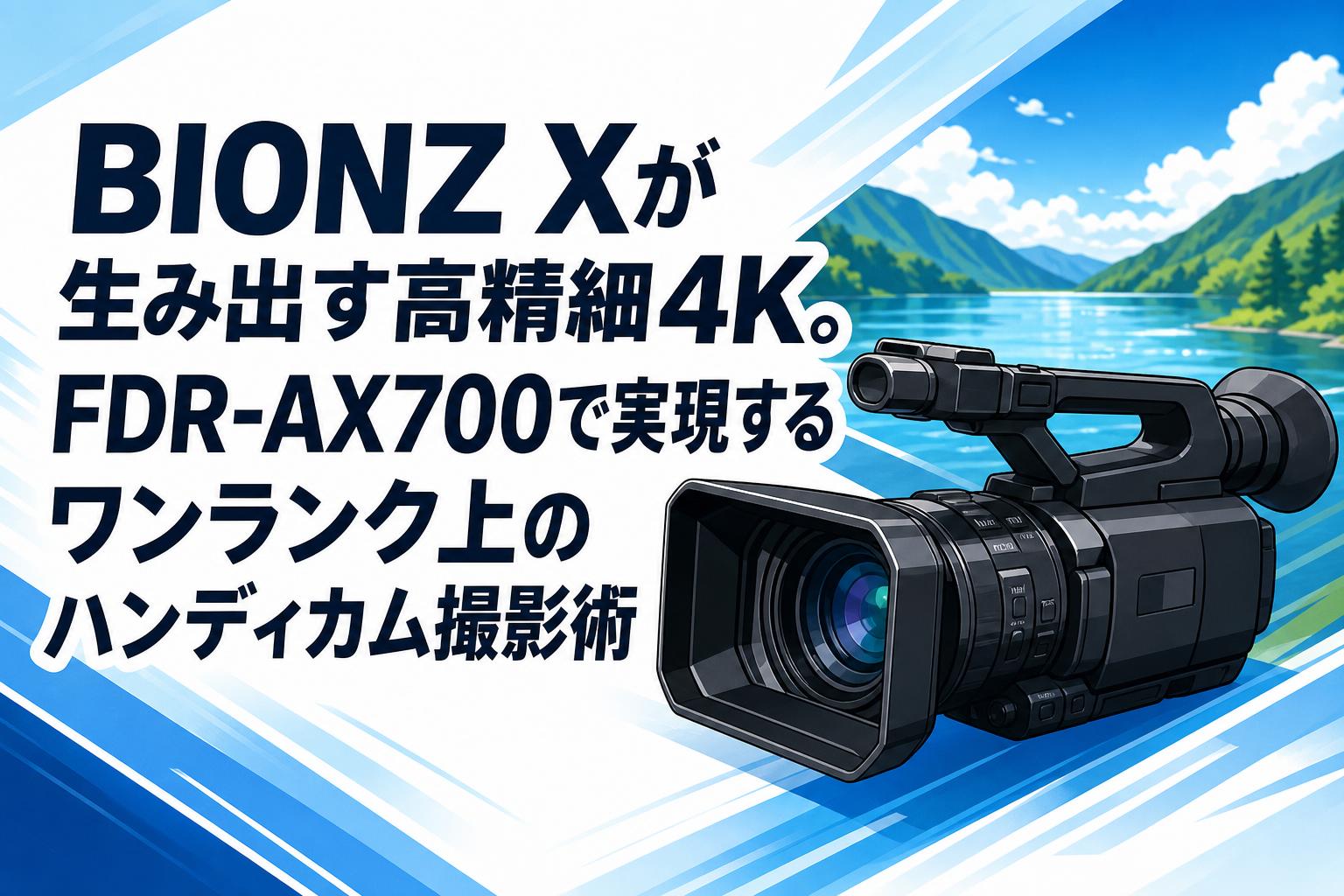 BIONZ Xが生み出す高精細4K。FDR-AX700で実現するワンランク上のハンディカム撮影術