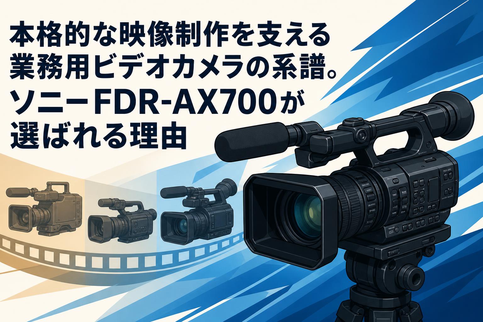 本格的な映像制作を支える業務用ビデオカメラの系譜。ソニーFDR-AX700が選ばれる理由